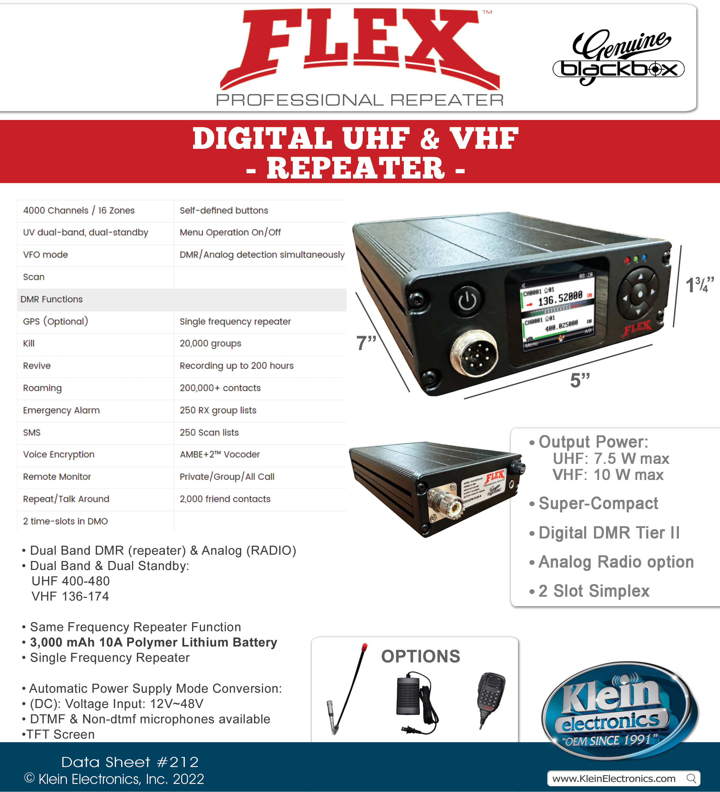 FLEX Professional Dual Brand DMR Repeater & Analog Radio